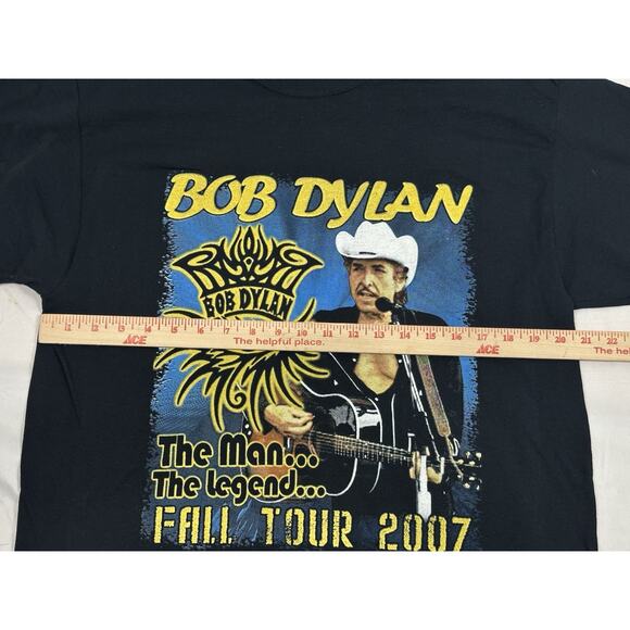 Y2K Bob Dylan T-Shirt Fall 2007 USA Tour Folk Blues Men's Tee Size Large Music - Picture 4 of 5